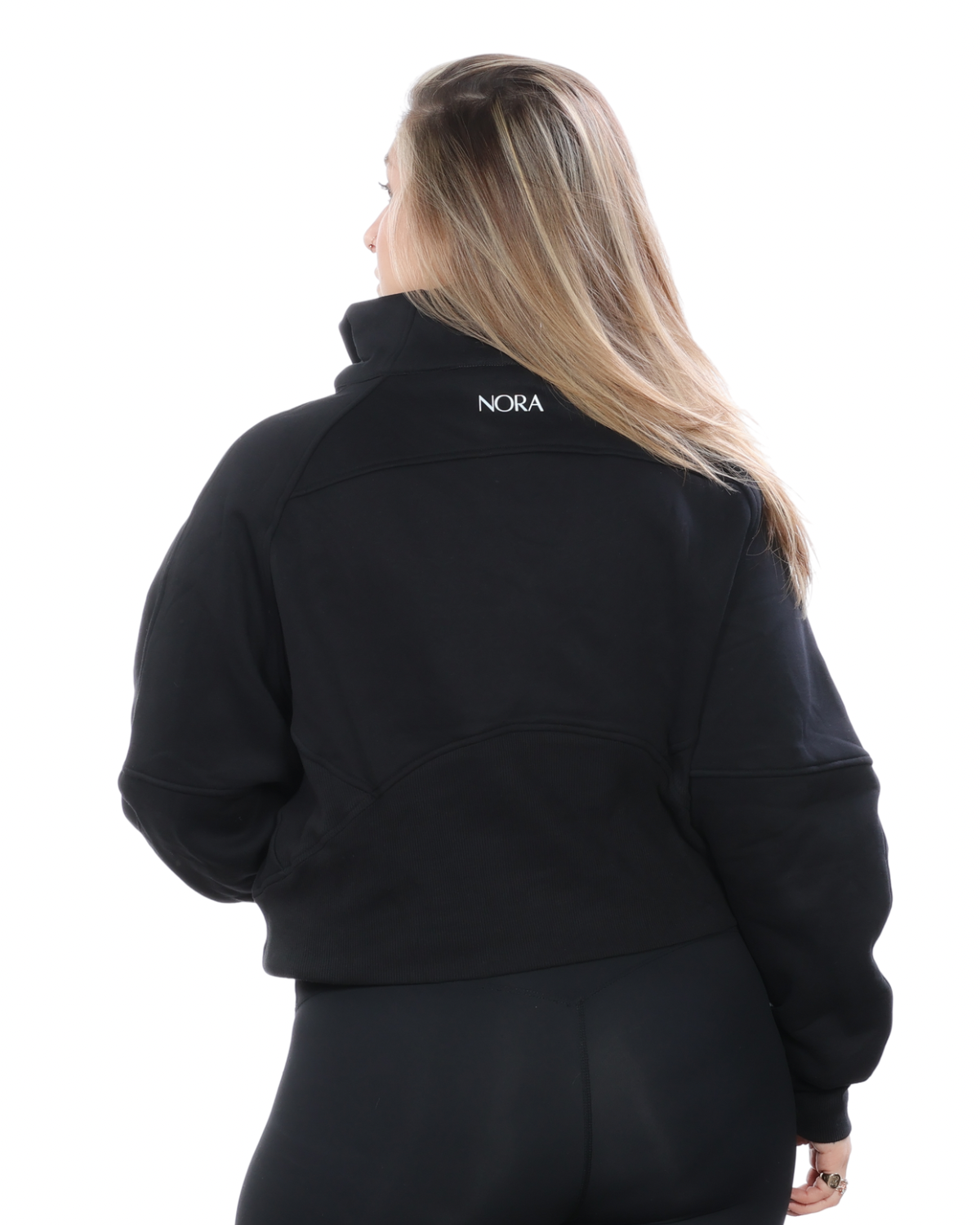 Crewneck demi-zippé Camille - Noir