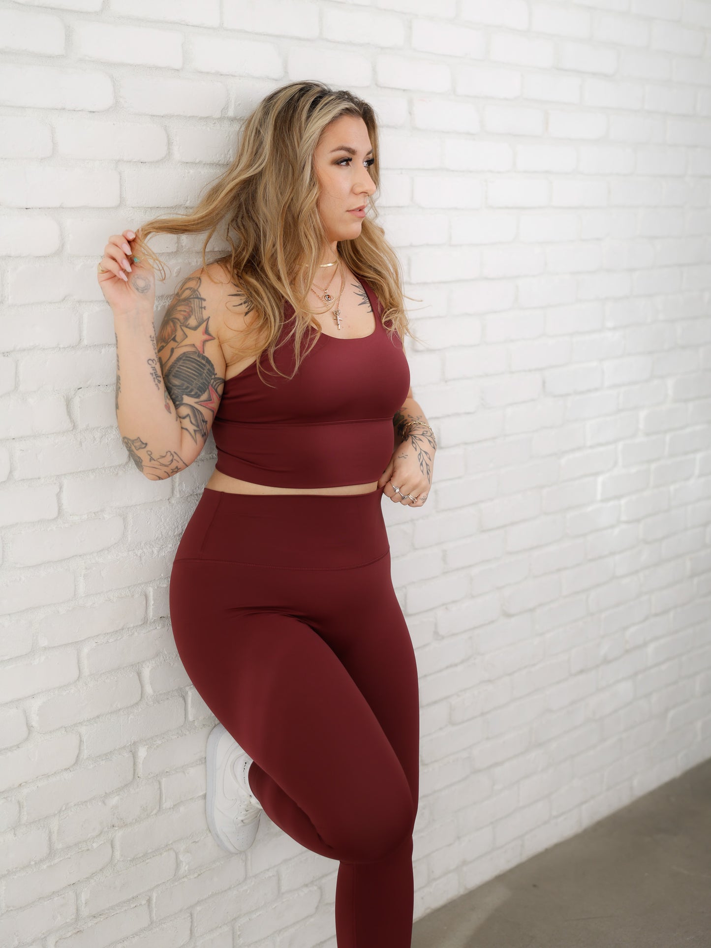 Marlee Leggings - Burgundy