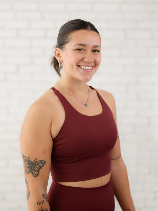 Saskia Sports Bra - Burgundy
