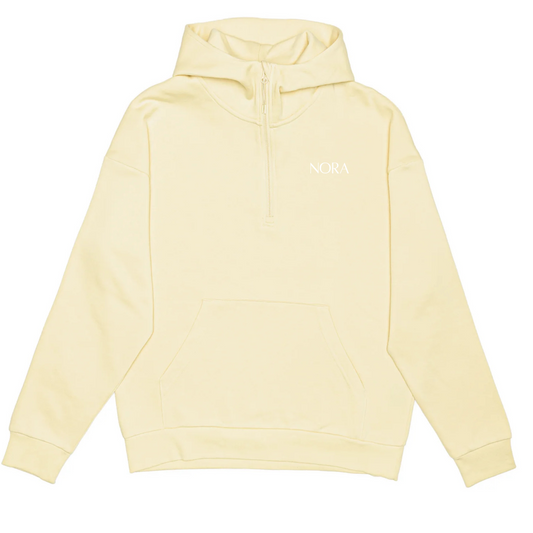 Half-zip hoodie - Ivory