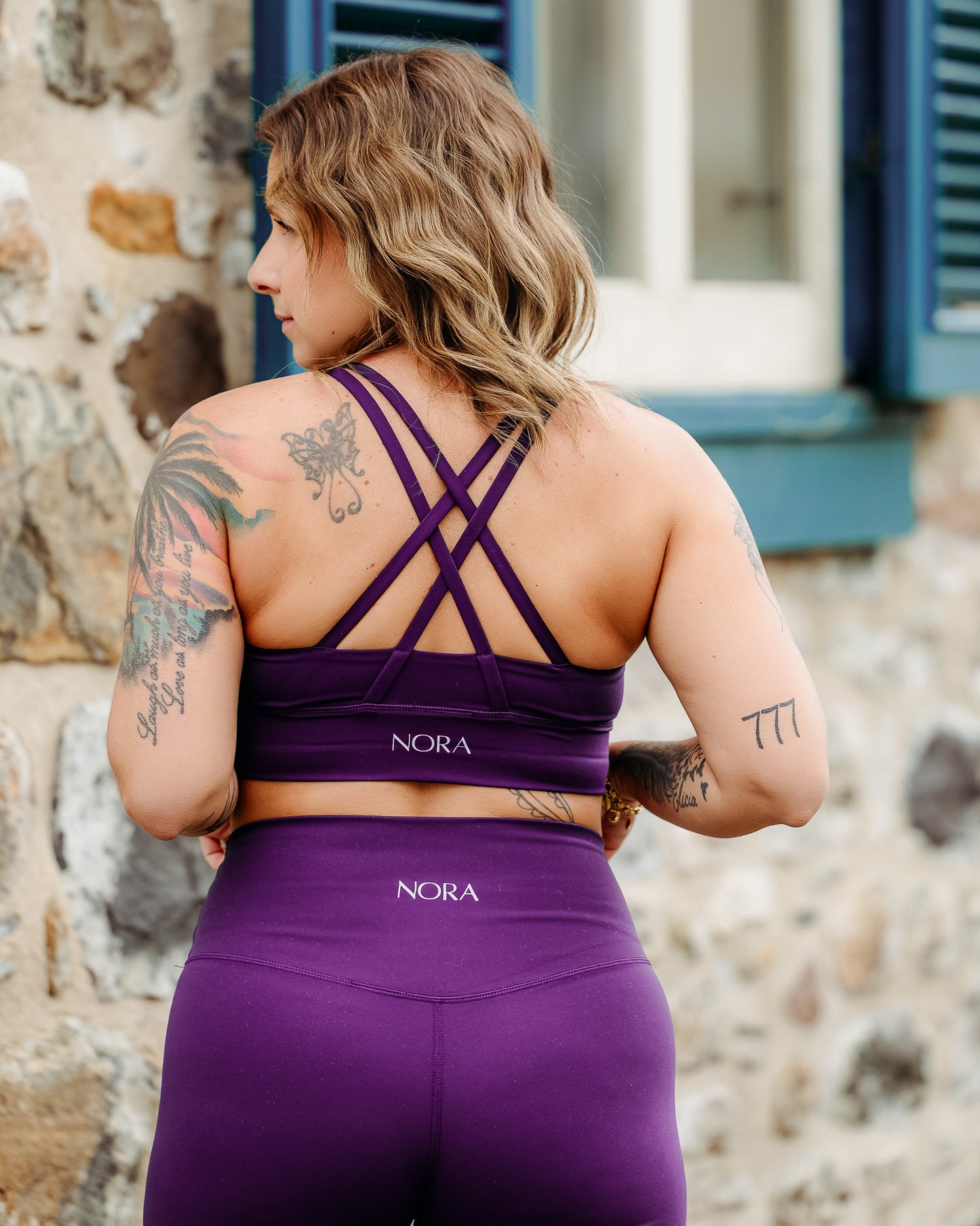 Biker short Yane - Aubergine
