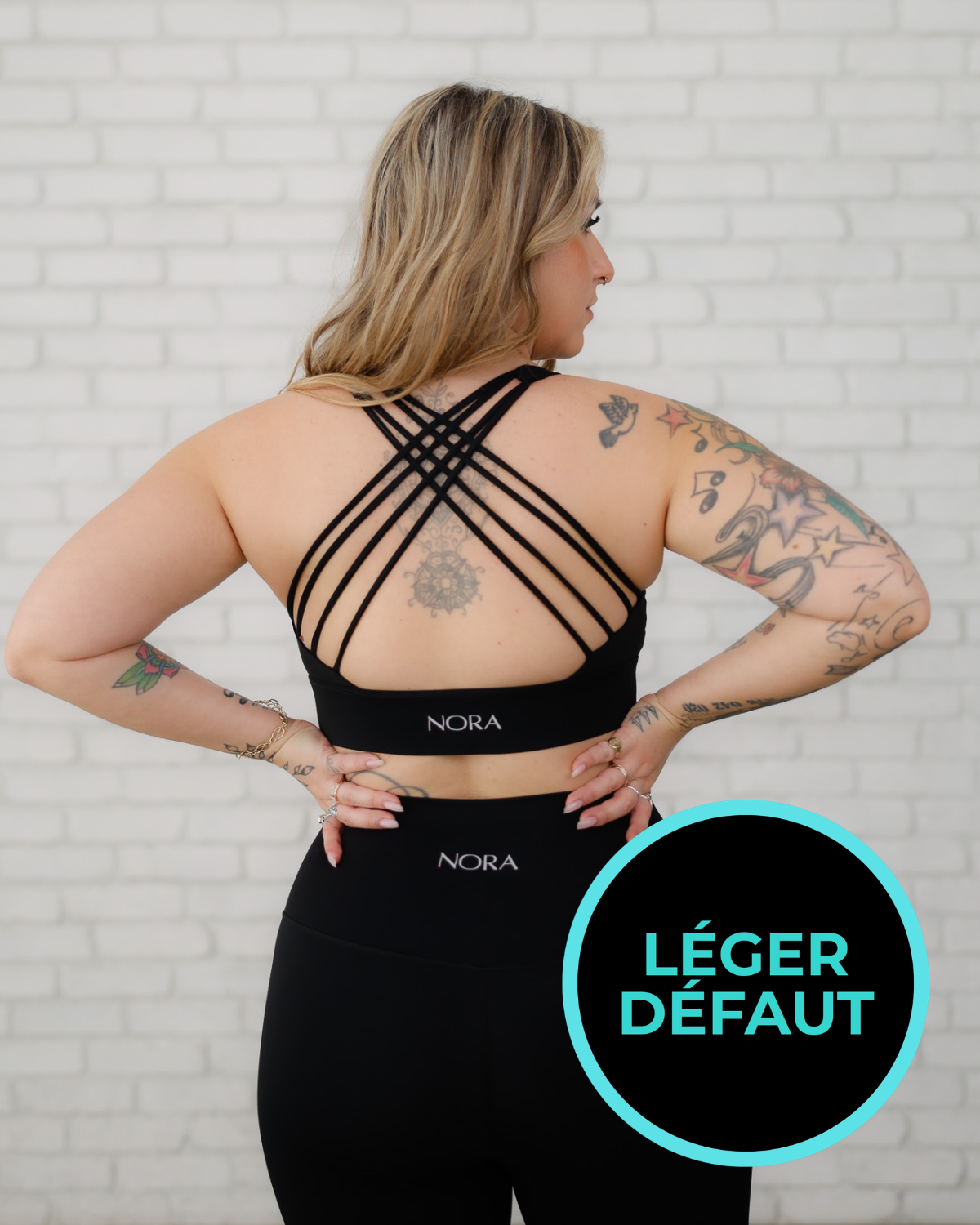 Soutien-gorge de sport Daphnée - Noir *LÉGER DÉFAUT*