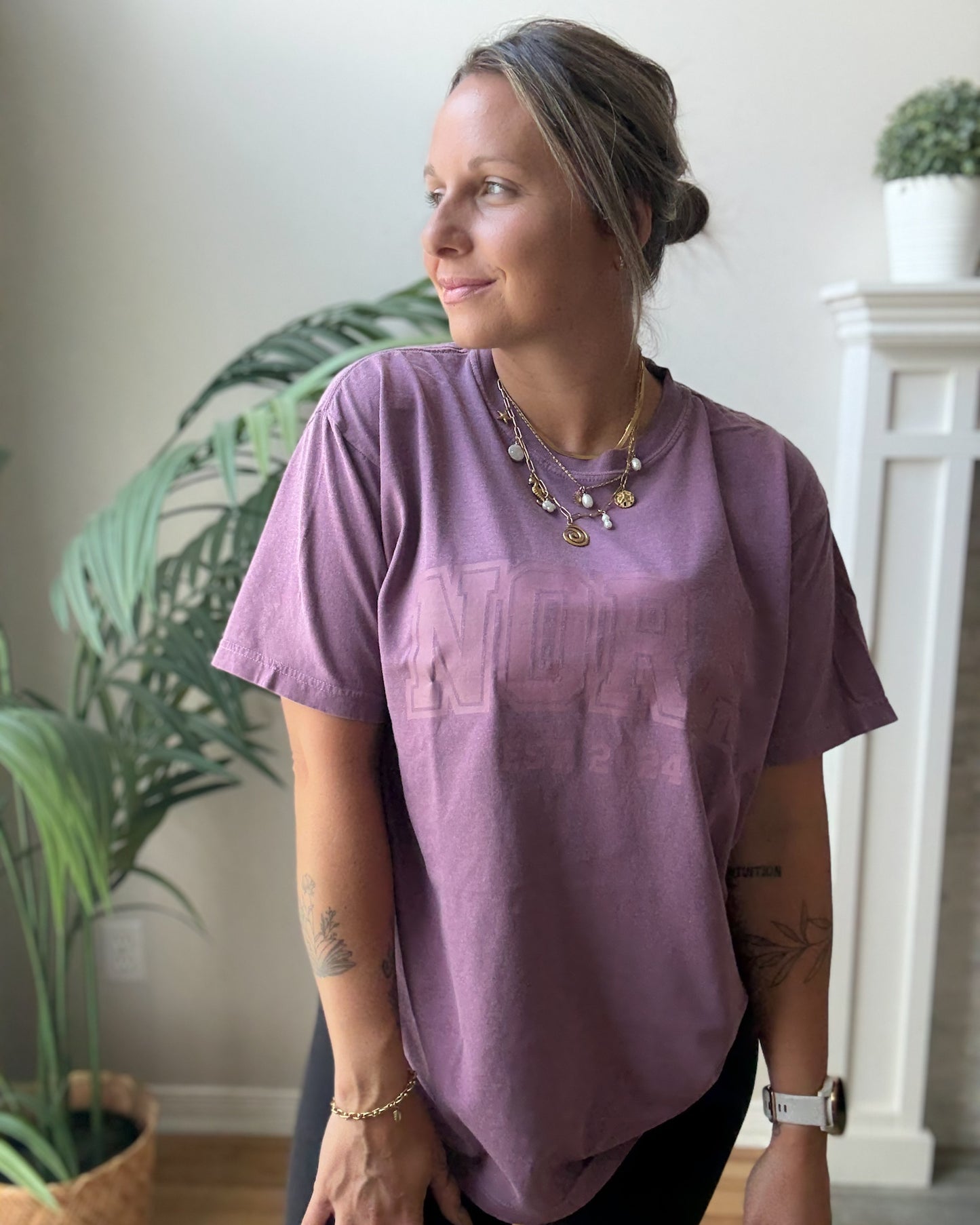 Oversized Short Sleeve Top - Blue