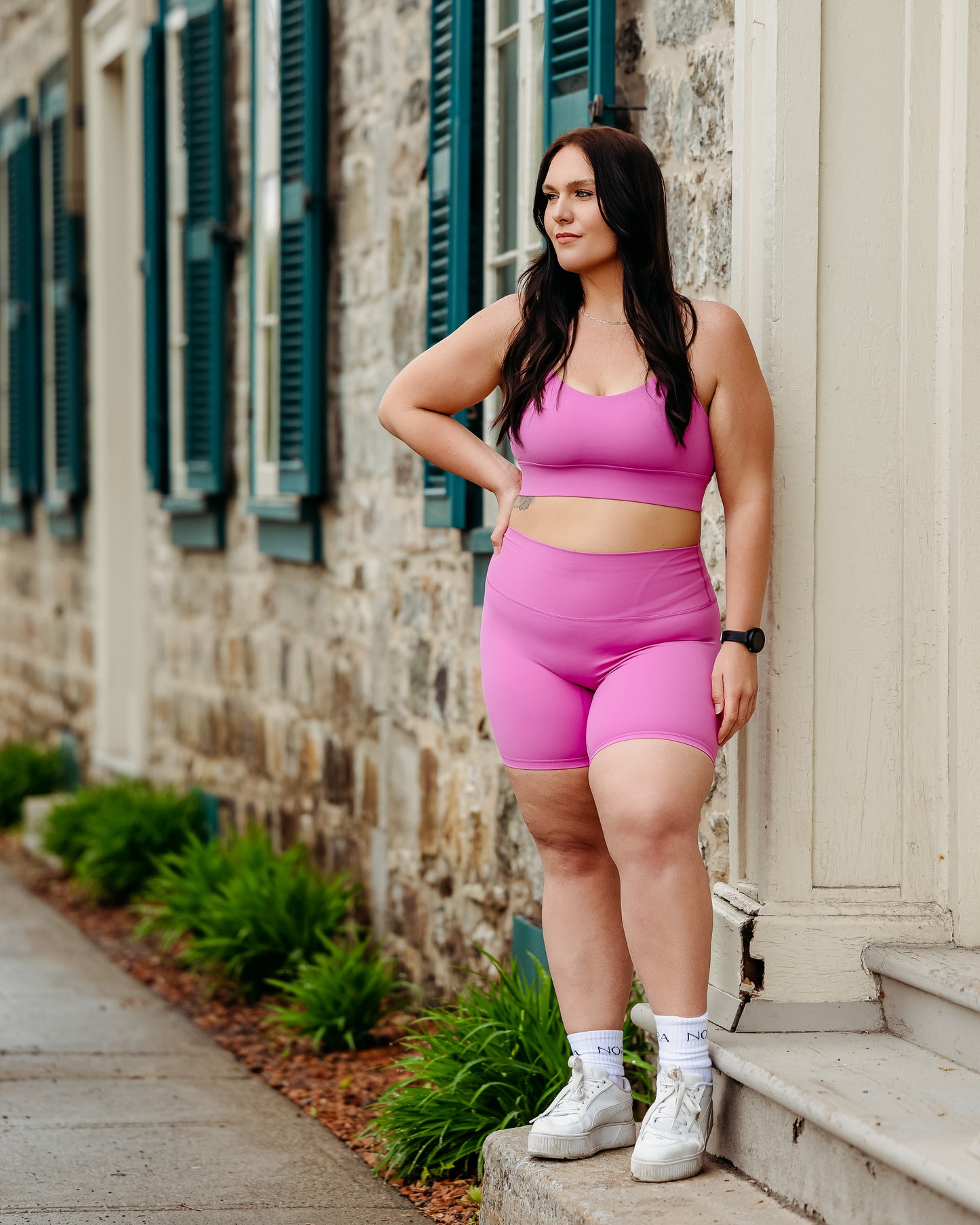Biker short Yane - Orchidée