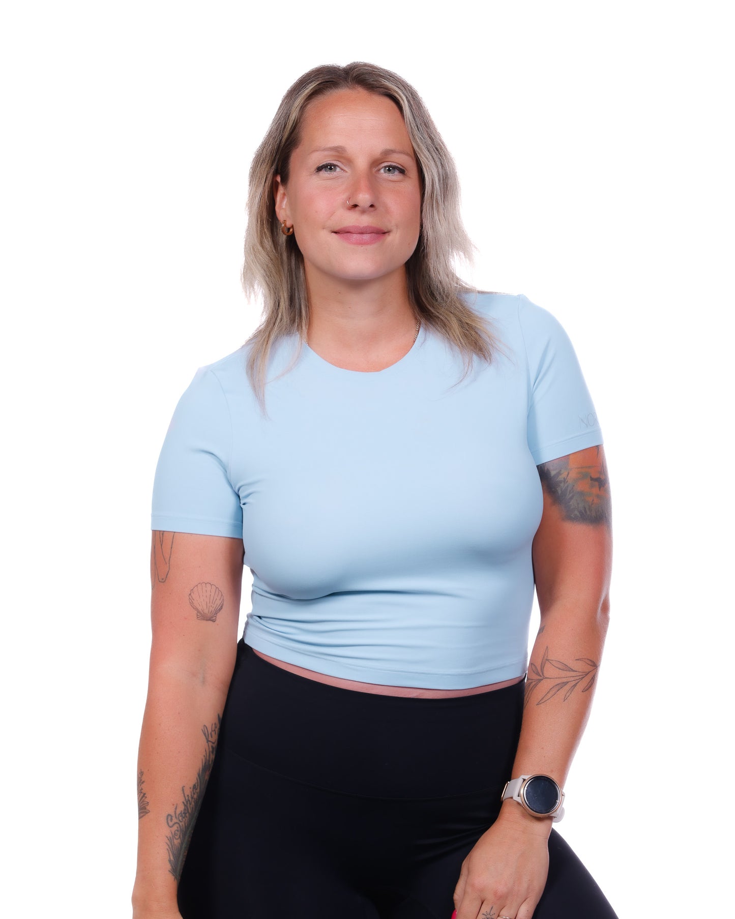 Kelly Short Sleeve Top - Sky Blue