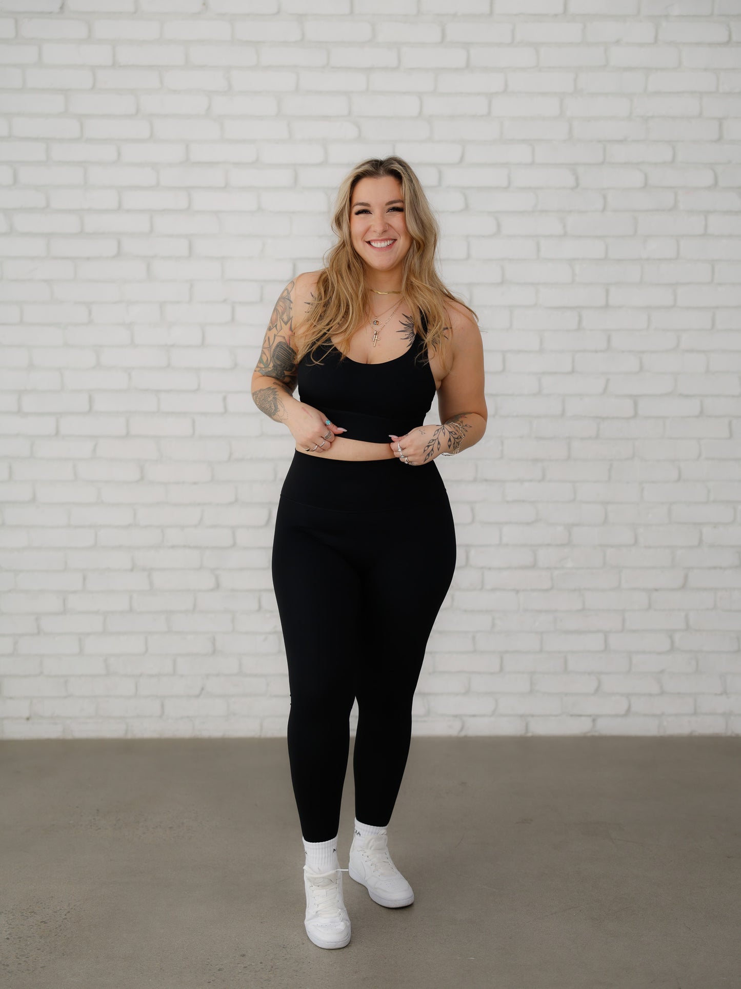 Marlee High Waisted Leggings - Black