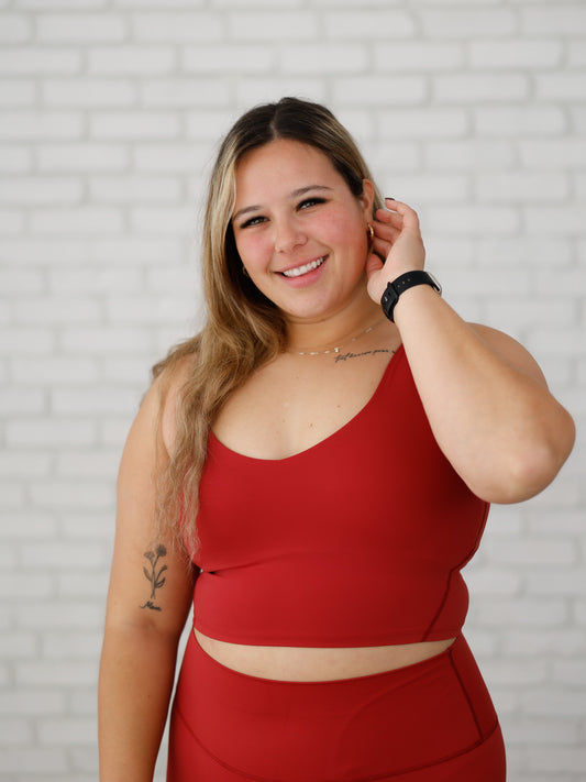 Soutien-gorge de sport Victoria - Angora rouge