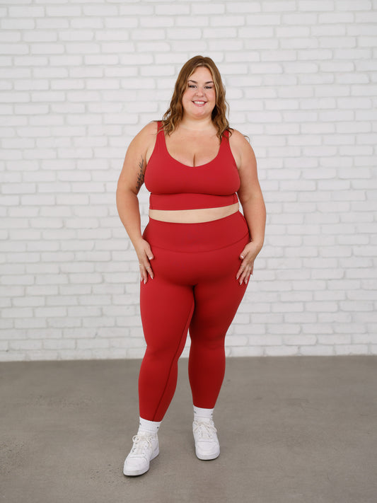 Marlee Leggings - Angora red