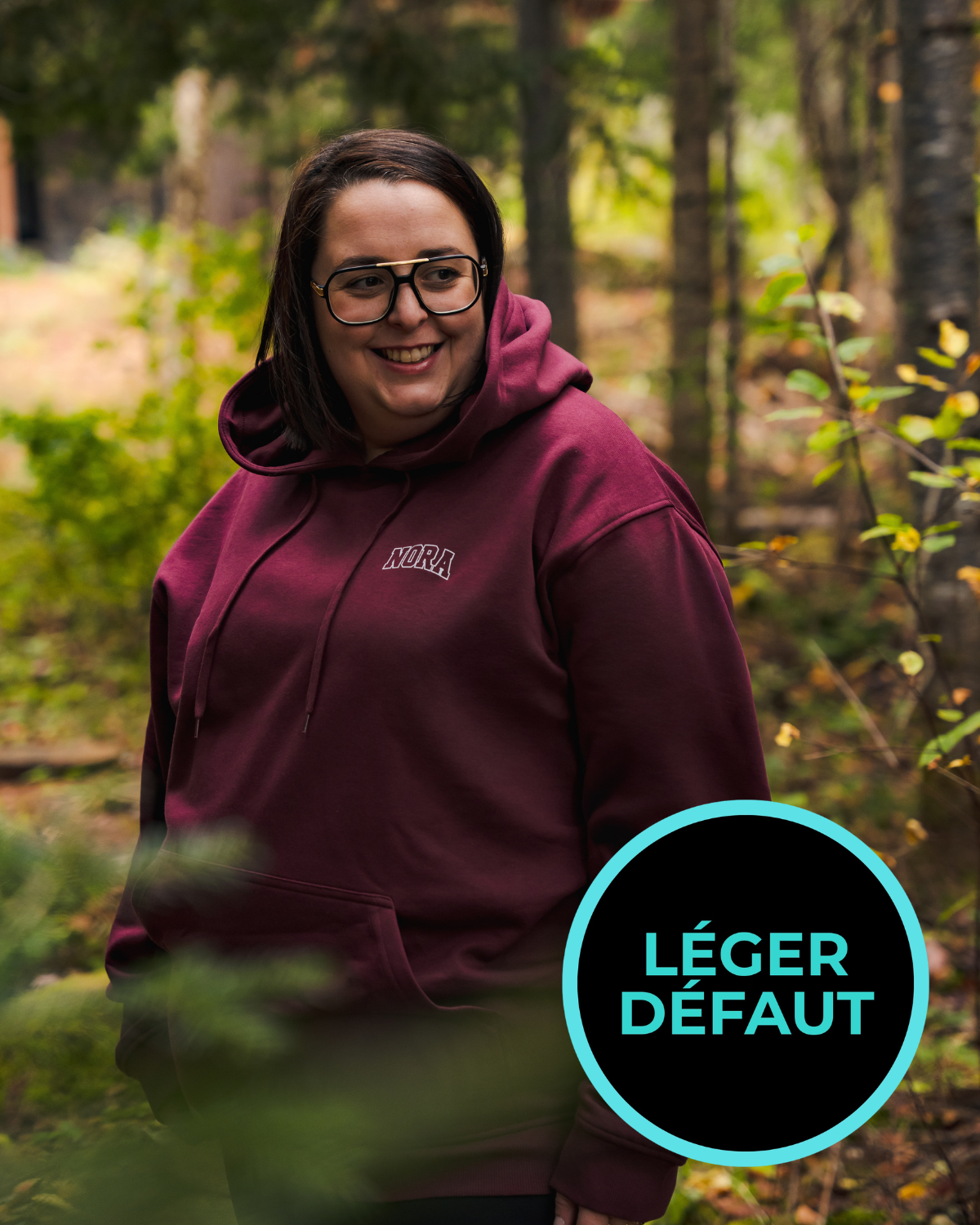 Hoodie à demi-zip - NOIR *LÉGER DÉFAUT*