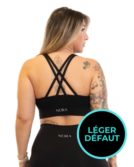 Soutien-gorge de sport Eli - Noir *LÉGER DÉFAUT*