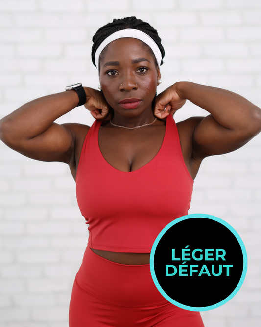 Soutien-gorge de sport Victoria - Angora rouge *LÉGER DÉFAUT*