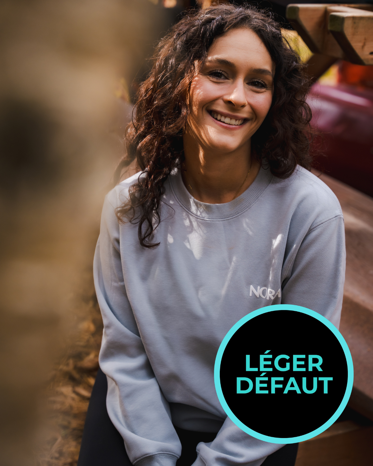 CREWNECK BLEU CIMENT *LÉGER DÉFAUT*