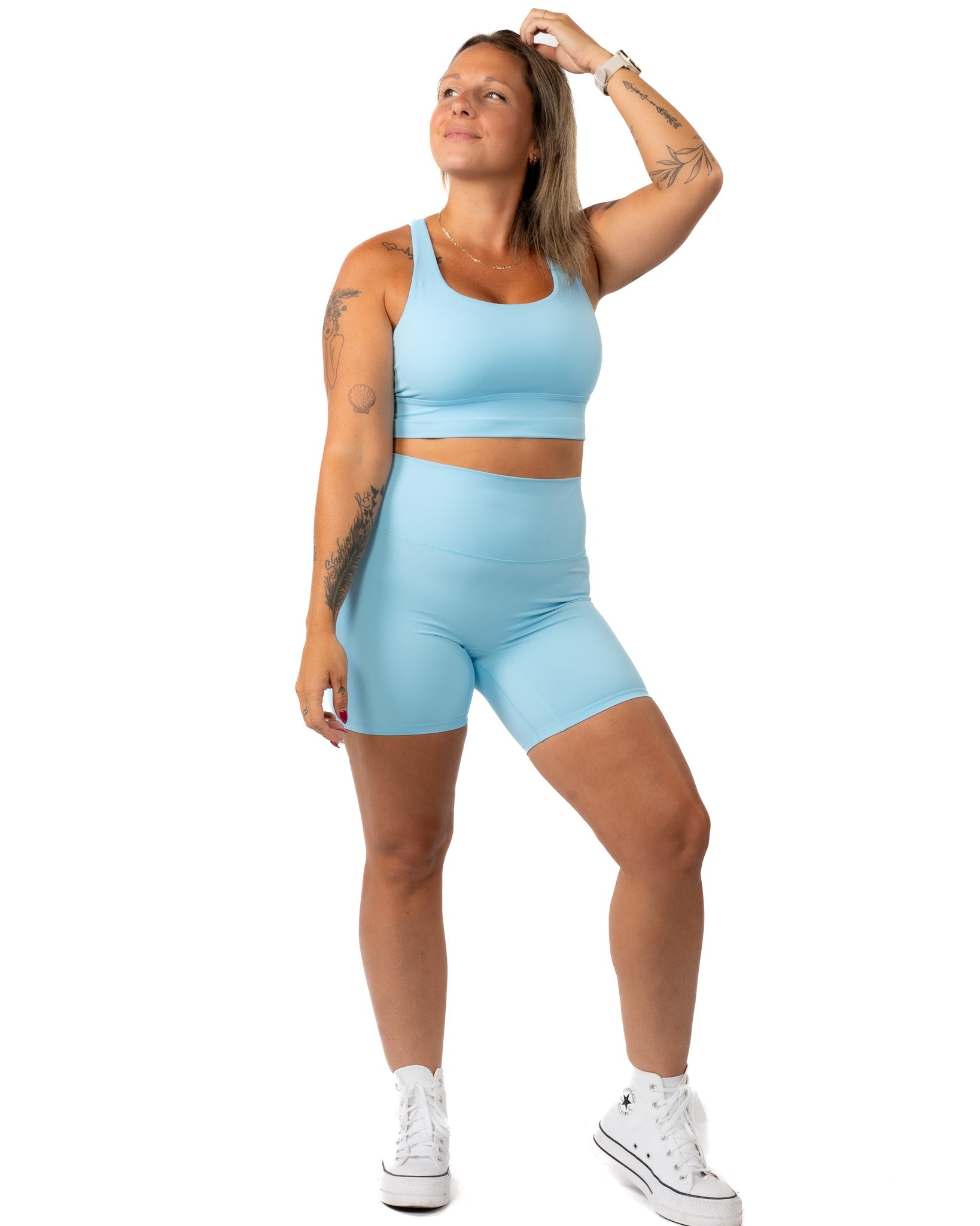 Baby blue biker shorts best sale