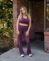 SIGNATURE | LEGGING FLARE À TAILLE HAUTE - FIGUE