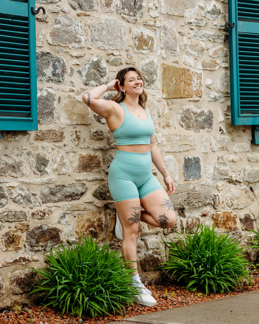 Biker short Yane - Vert sauge