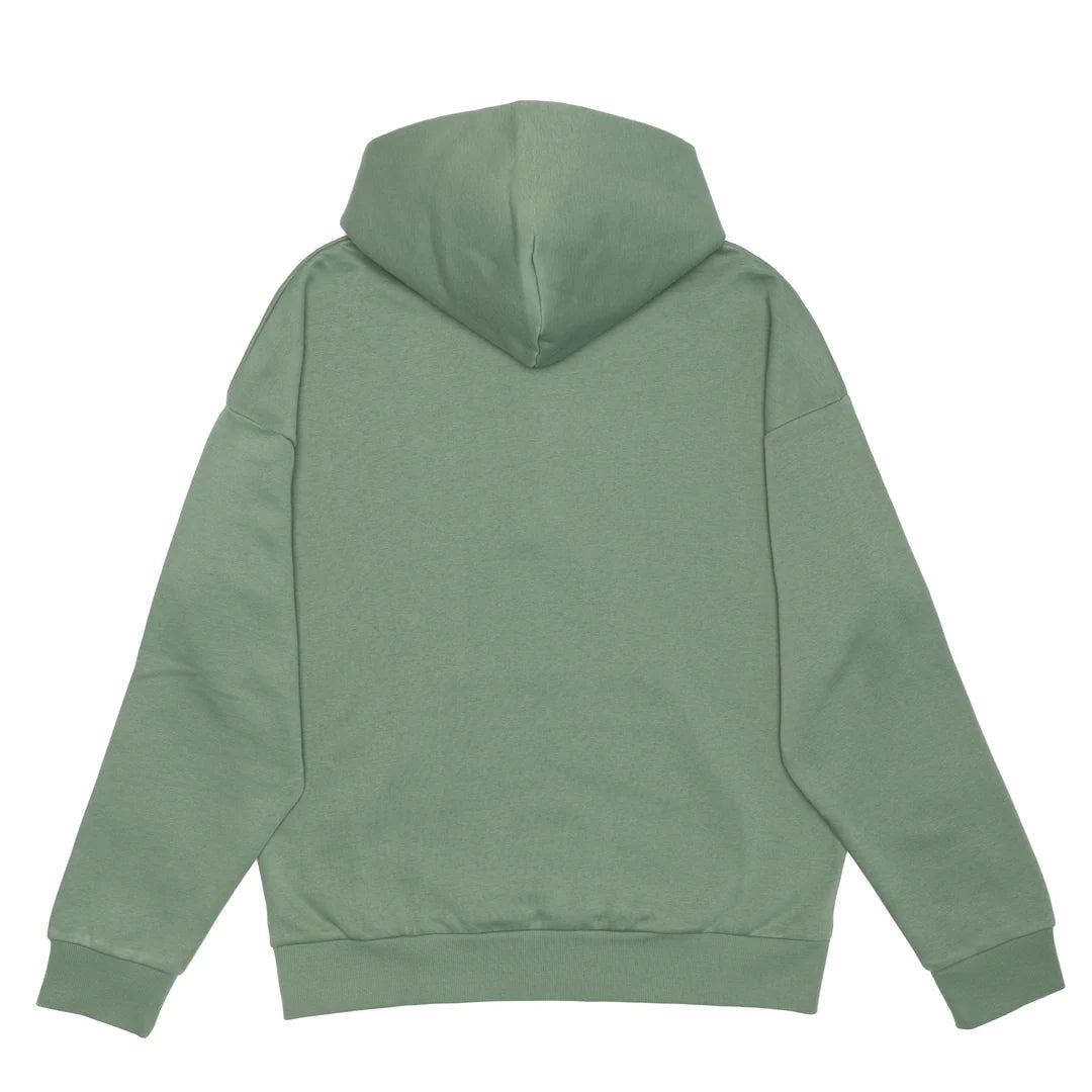 Hoodie à demi-zip - Vert sauge
