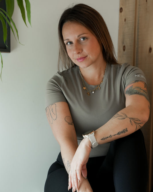 Haut à manches courtes Kelly - Kaki clair