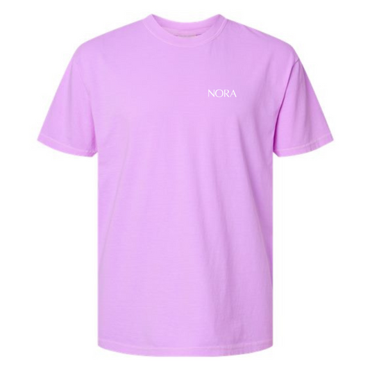 Haut à manches courtes oversized  - Mauve néon